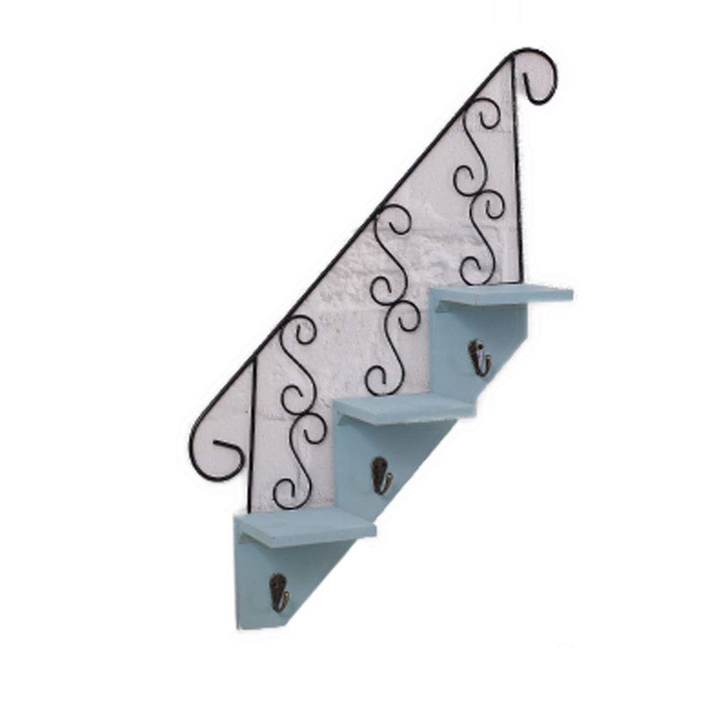 Support de pot de fleur mural bleu idéal pour décorer l'entrée et le couloir de la maison