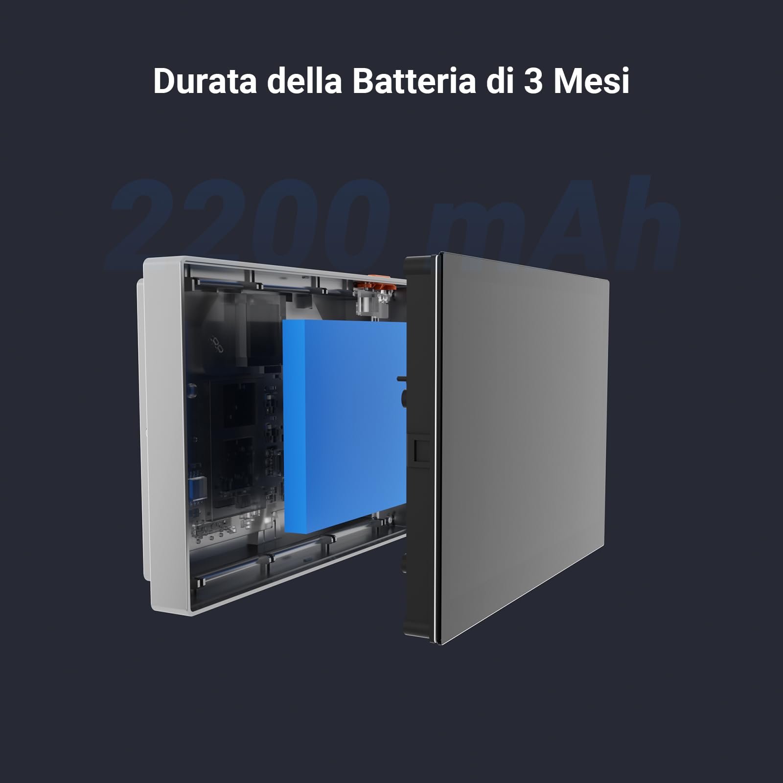 EZVIZ CP2 Spioncino Digitale a Batteria 1080P con Schermo a Colori da 4,3", Visione Grandangolare a 146°, Batteria Ricaricabile da 2200 mAh, WiFi 2.4 GHz, NO Rilevamento di Movimento, Colore Argento