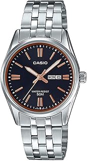 LTP1335D-1A2V Women's Standard Dress Analog Stainless Steel Day Date Black Dial Watch