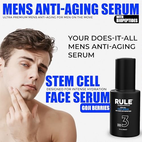 RULE COSMECEUTICALS No.3 - Facial Serum with Biopeptides & Apple Stem Cells, Face Serums for Anti Aging, Peptide Serum as Skin Toner and Dark Spot Remover for Face, 30 mL
