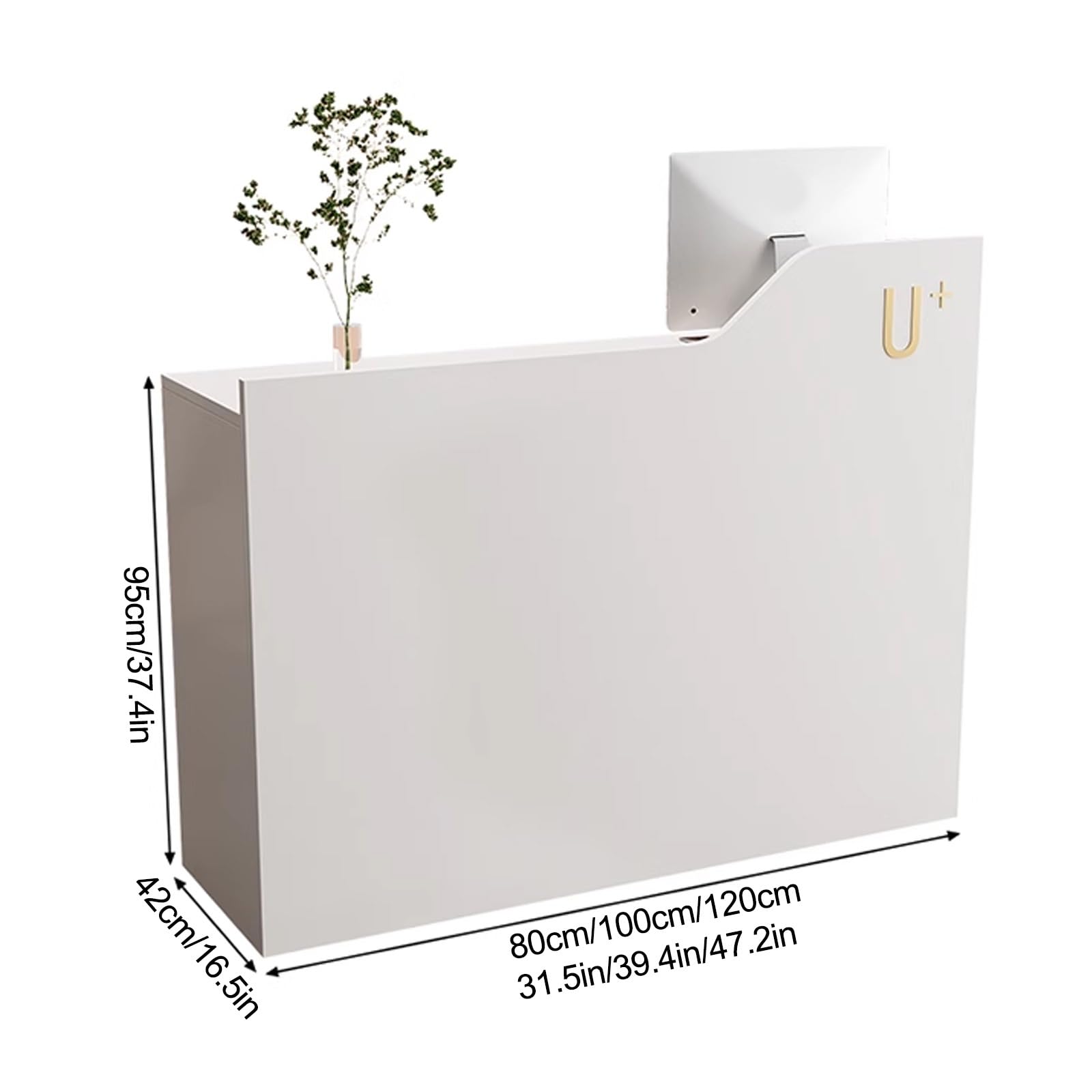 Rezeptionstresen, Verhandlungstisch, Thekentisch Für Kasse Und Einzelhandel, Kassentheke Mit Abschließbarer Schublade, Für Salon-Lobby-Kassenbüro, Schwarz, 80 cm