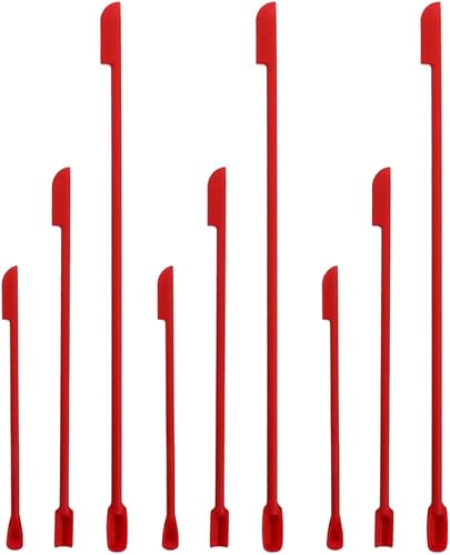 Miniatura 10 de 9 mini espátulas de silicona de doble cabeza mermelada cosmética profunda cuchara raspadora de botellas 3 tamaños alargados pequeños palitos de