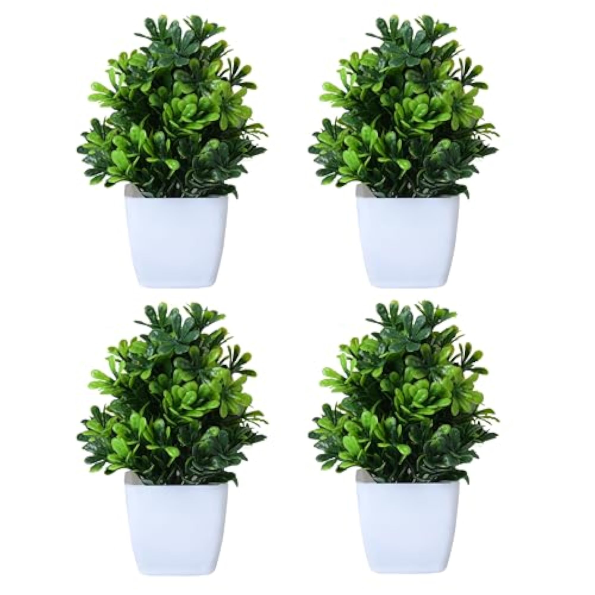 Artificial Plant with White Pot, Modern Indoor Decor