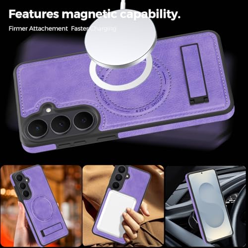 Image of Lunivop for Samsung Galaxy S26 Plus Case PU Leather 6.7 inch Light Purple