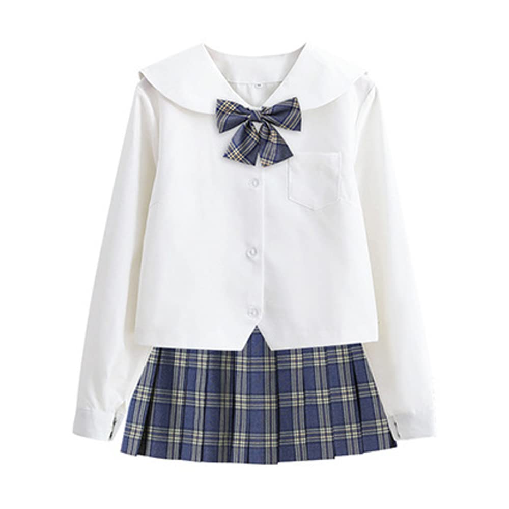SINGUYUN Clásico JK Uniforme Japonés Escuela Niñas Marinero Vestido Camisas Falda Plisada Anime Cosplay Set