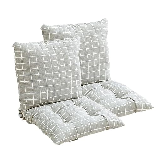GDDO 2 Stück Stuhlkissen mit Rückenteil Sitz, Rückenkissen mit Bänder,...