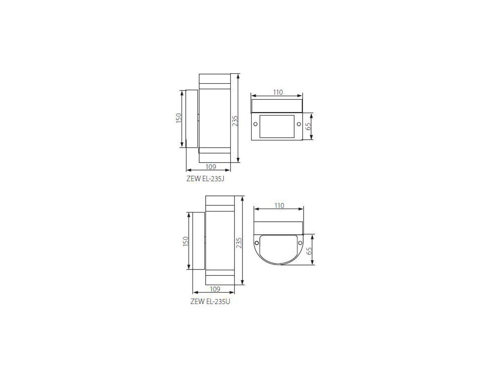 SSC-LUXon ZORA Außenwandleuchte 2x Up & Down rund schwarz IP44 GU10 4W | Runde Wandstrahler für außen im 2er Set - Up-Down-Licht für Fassade, Terrasse & Balkon, inkl. GU10 LED warmweiß
