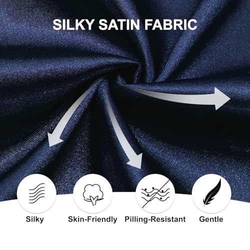 Image of Hi-Tie Men's Silk Satin Dress Shirts Long Sleeve Shiny Casual Button Up Shirts Luxury Party Disco Prom Wedding Shirt