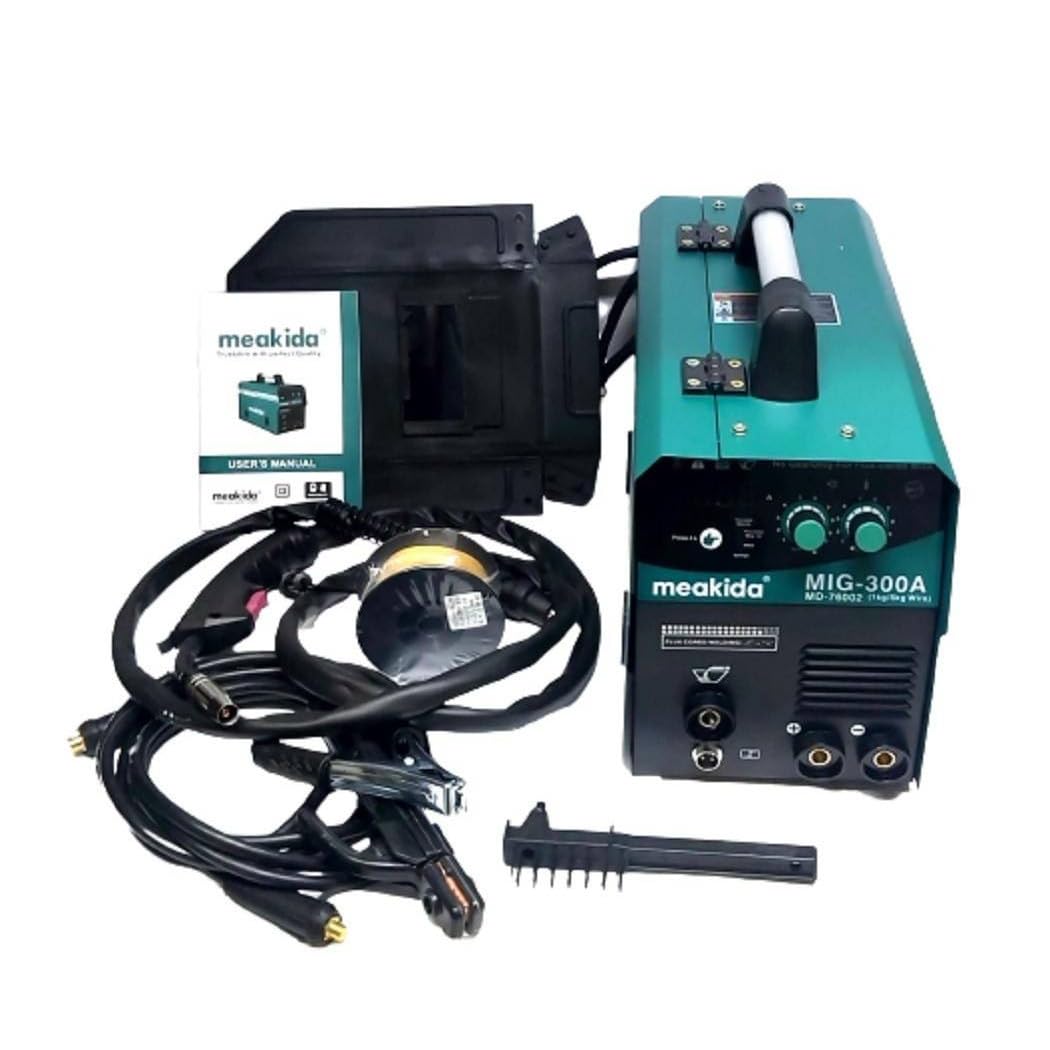 Trade Shop - Saldatrice Multifunzione Mig/MMA Filo Continuo No Gas + Elettrodo 1-5 kg 300a