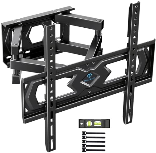 PERLESMITH TV Wall Bracket, Swivel Tilt Wall Mount for 26-70 Inch Flat & Curved TVs up to 45kg, Max. VESA 400x400mm