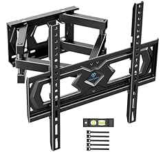 PERLESMITH TV Wall Bracket, Swivel Tilt Wall Mount for 26-70 Inch Flat & Curved TVs up to 45kg, Max. VESA 400x400mm