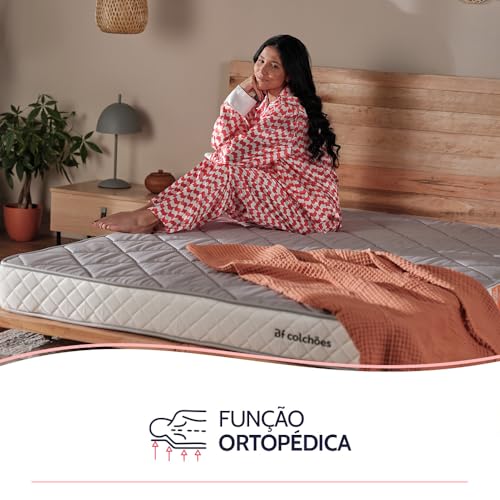 Colchão Solteiro Espuma D28 a Vácuo Ortopédica Certificada BF Colchões 88 x 188 x 17cm