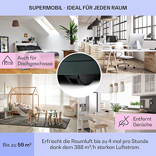 Klarstein Mobile Klimaanlage, 5-in-1 Klimagerät, Ventilator, Luftentfeuchter, Luftreiniger & Nachtmodus, App-Steuerung, Wohnung mit Abluftschlauch, Air Conditioner, 11.500 BTU, Anthrazit – Bild 6