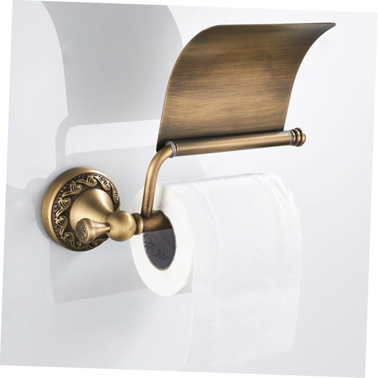 Portarrollos de Papel Higiénico de Cobre Montado Pared Diseño Elegante y Resistente para Baño y Hotel con Instalación Perforada y Alta Durabilidad
