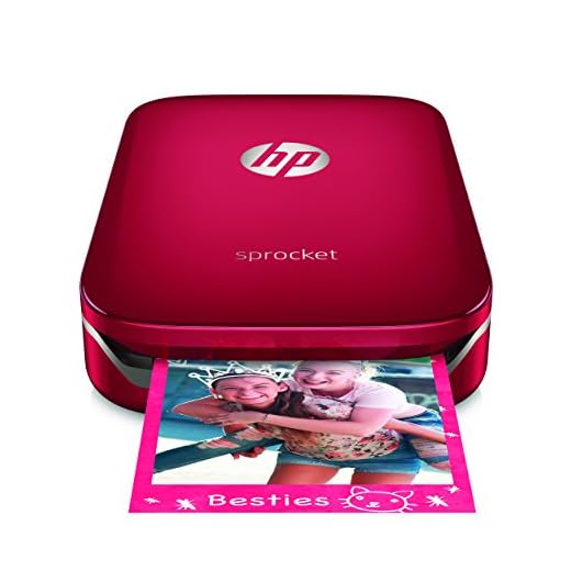 HP Sprocket - Impresora fotográfica portátil (impresión sin tinta, Bluetooth, 5 x 7.6 cm impresiones) color rojo