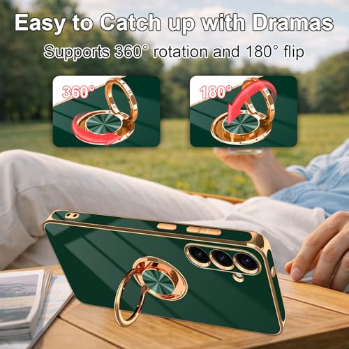 Coque Galaxy S25 Plus vert premium avec béquille intégrée robuste - 2