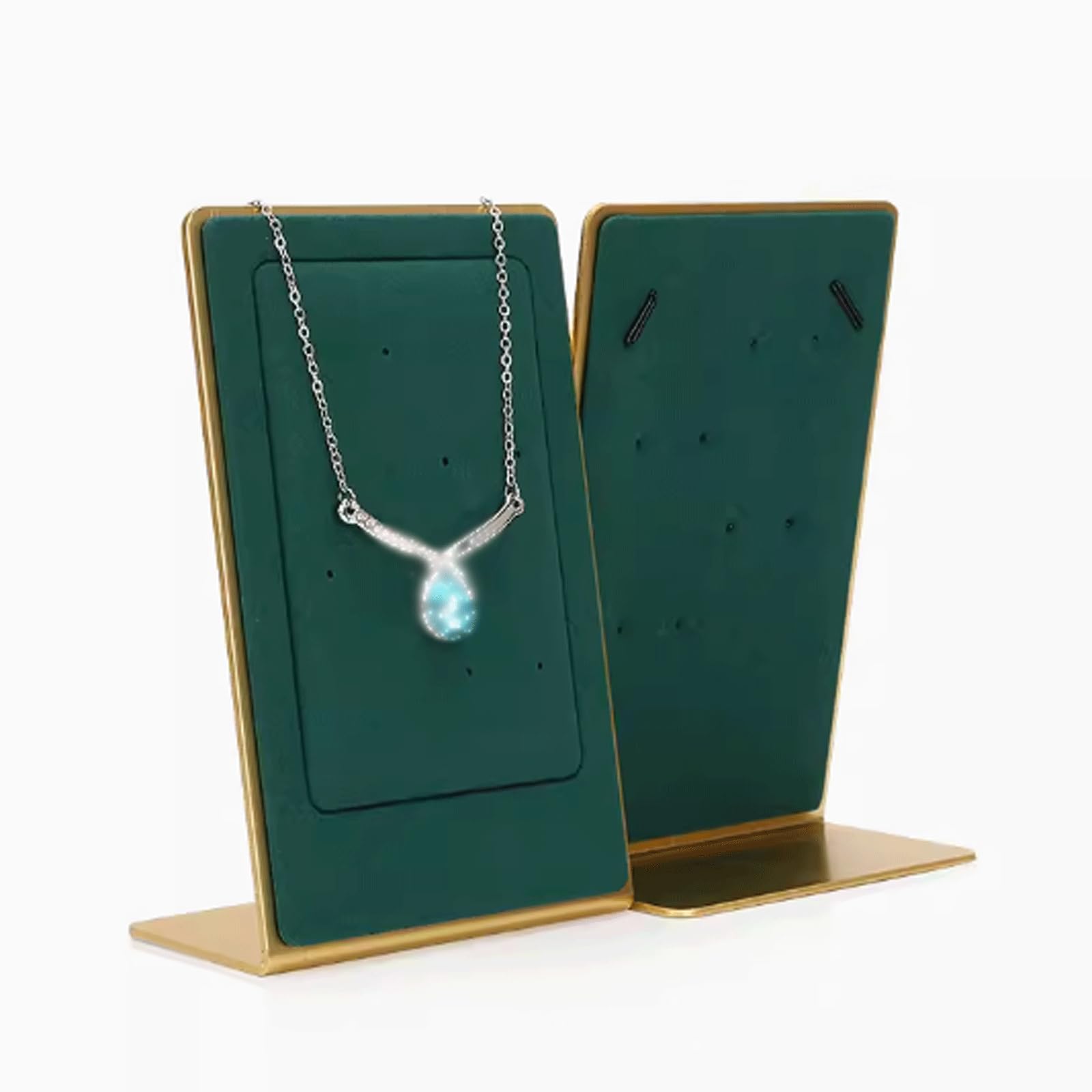 Espositore per Gioielli, espositore per Orecchini, espositore per Orecchini, Organizer da Appendere per Negozio di Gioielli (Verde Scuro)