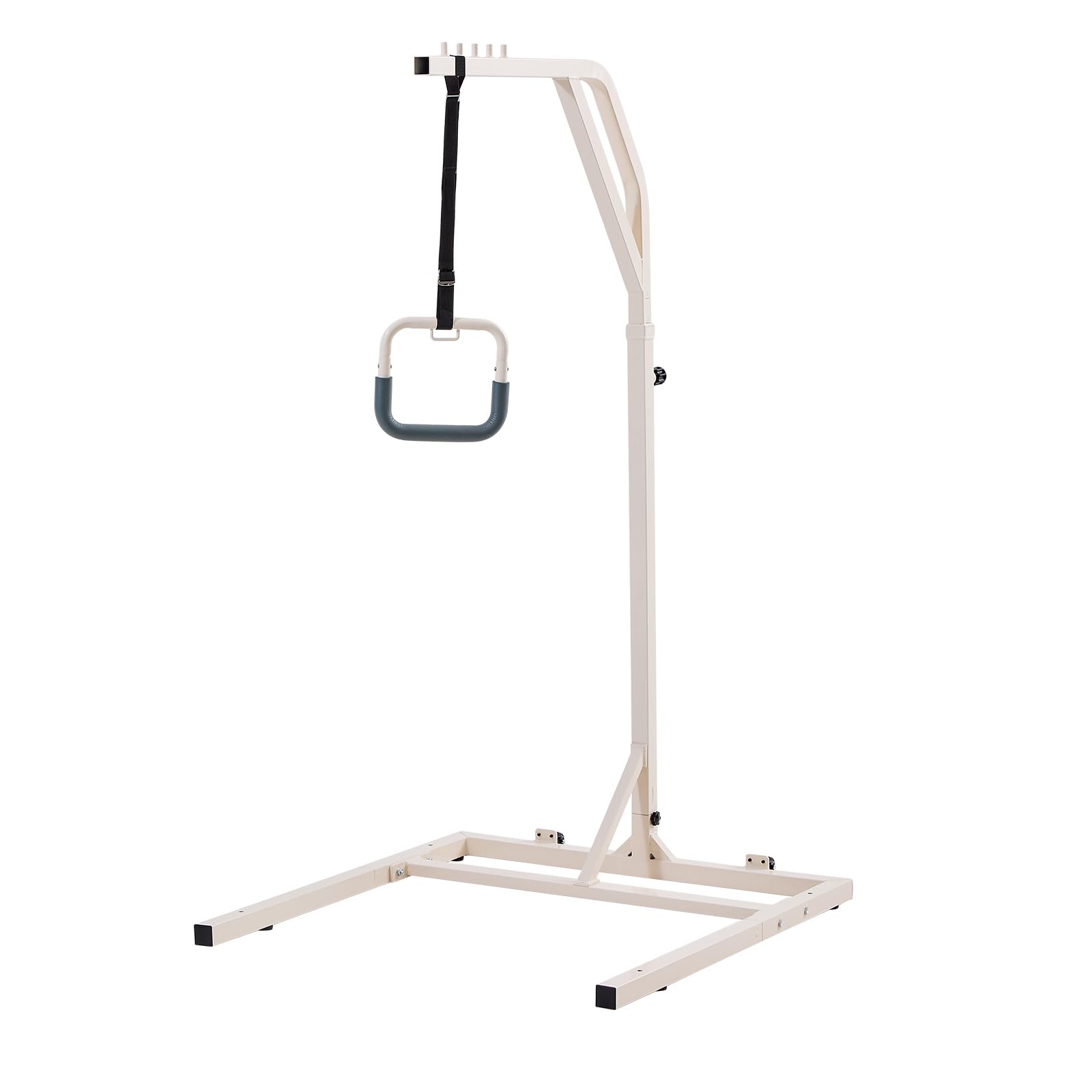 VEVOR Barra Trapezio da Letto con 2 Ruote, Barra Trapezio Autoportante Regolabile in Altezza, Facile da Installare, per Anziani Disabili, Ideale per Ospedale, Casa di Cura e Assistenza Domiciliare