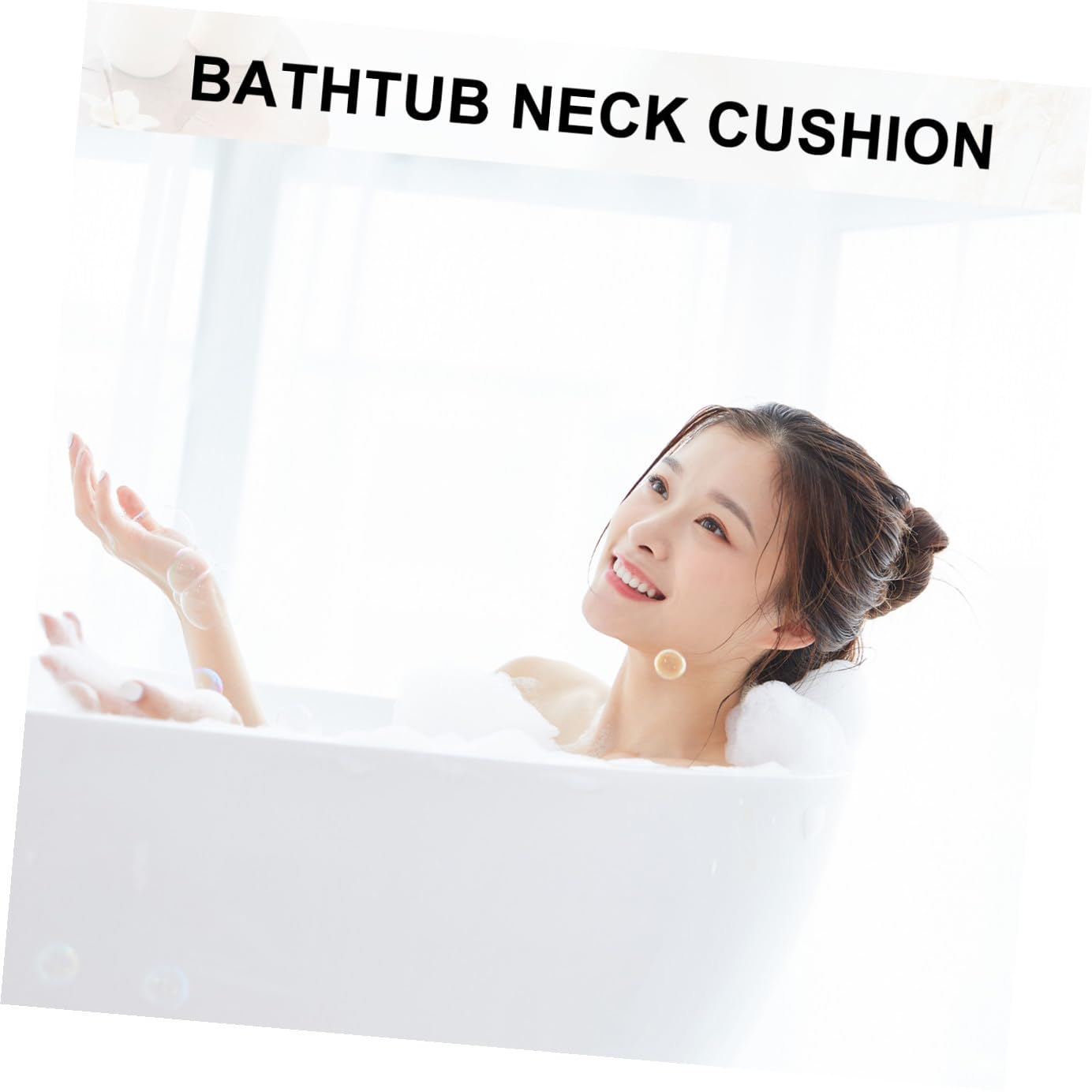 Healeved Cuscino da Bagno per Vasca da Bagno Supporto per Collo e Testa in Pu Morbido Antiscivolo Domestico Hotel e Spa Design Ventose per Sicurezza e Comfort
