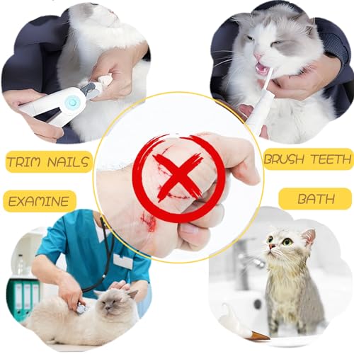 SilverChry Katze Maulkorb, Maulkorb für die Katzenpflege, Mundabdeckung Katze Einstellbar, Katzenmaulkorb mit Atmungsaktivem Mesh und PVC Gesichtsschutz für Katzen