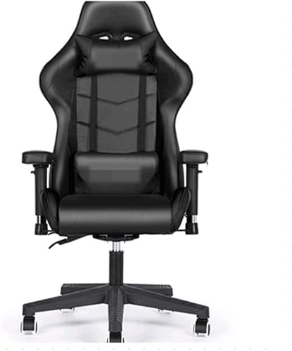 YYDS Silla E-Sports - Silla giratoria ergonómica ejecutiva de piel sintética con respaldo alto y reposacabezas y almohada lumbar ergonómicamente