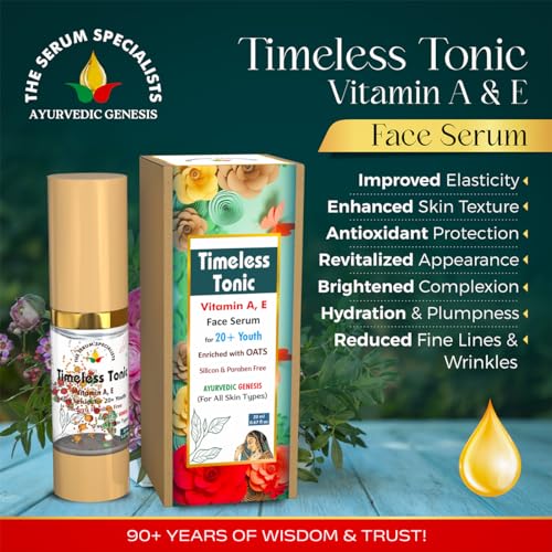 Image of Timeless Tonic Vitamin A, E - Rejuvenating & Firming | Enriched with Vitamin A & E | Reduces Fine Lines & Improves Skin Elasticity | For All Skin Types | 20ml