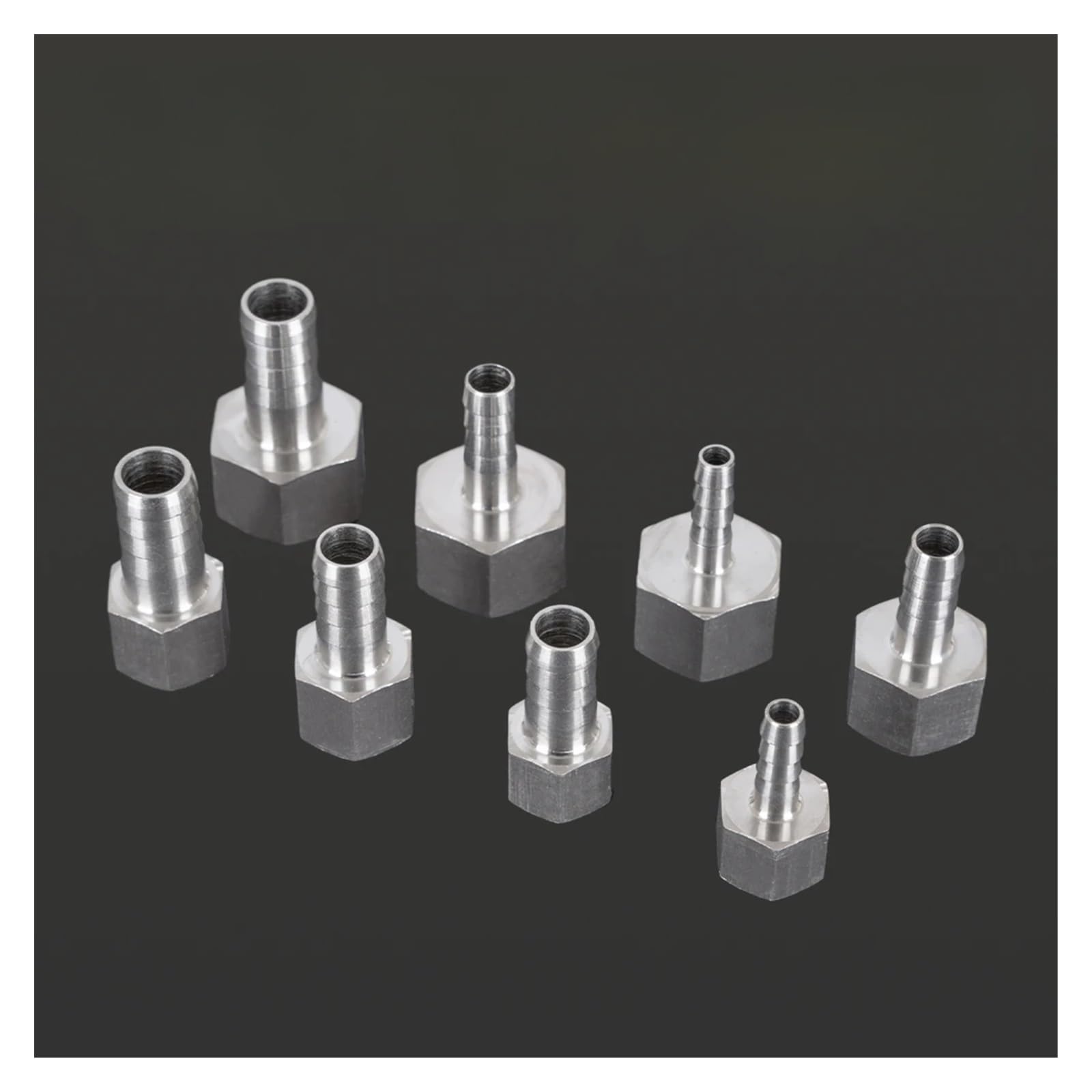 Raccord de tuyau cannelé 6 8 10 12 mm x M10 M12 M14 M16 M18 M20 métrique femelle en acier inoxydable 304 connecteur de raccord de tuyau haute pression(6-M18x1.5)