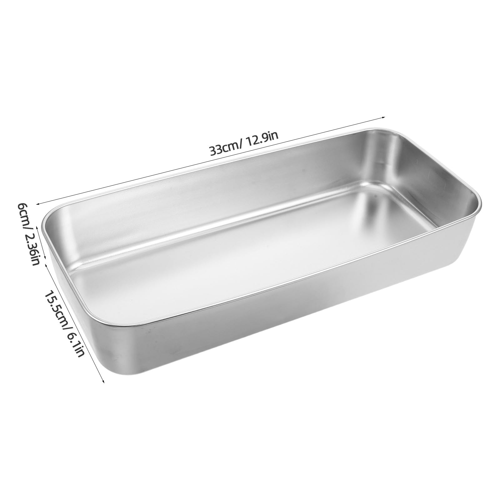 ibasenice 2 moldes de acero inoxidable para tiramisú, antiadherentes, 13 x