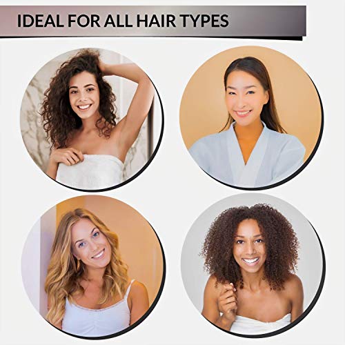 Toalha de cabelo de microfibra Luxe Beauty Essentials para secar cabelos encaracolados, longos e gro