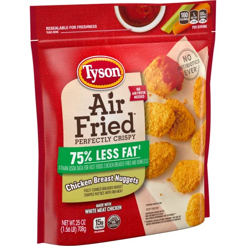 Tyson Air Fried Perfectly Crispy Chicken Nuggets, 25 Oz. (Frozen) #TOP6