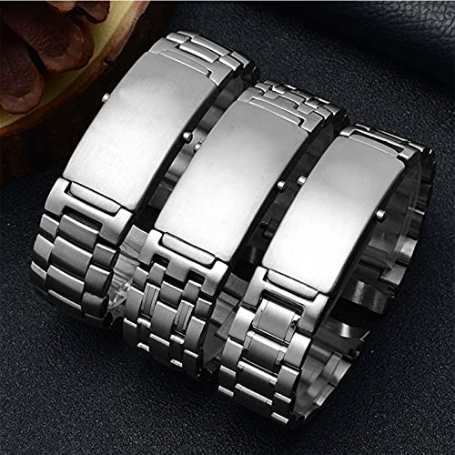 Correa de reloj para hombre de 20 mm de acero inoxidable con pasadores rápidos de pulsera 2