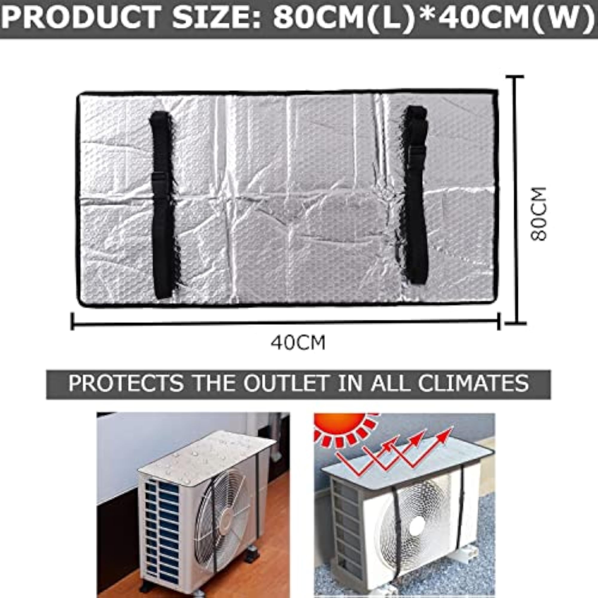 AC Outdoor Unit Protector with Adjustable Buckle