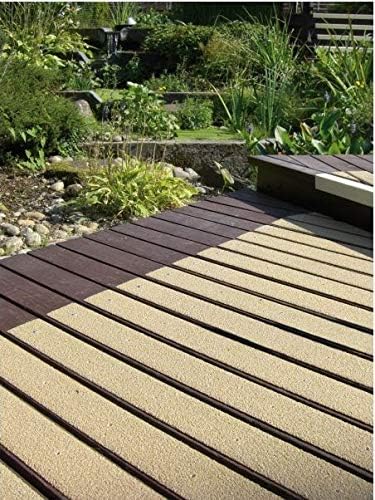 Pack of 5 x 600mm Anti-Slip Decking Strips | Non-Slip Outdoor Treads for Deck Boards | GRP Safety Strips for Slippery Surfaces (Beige)