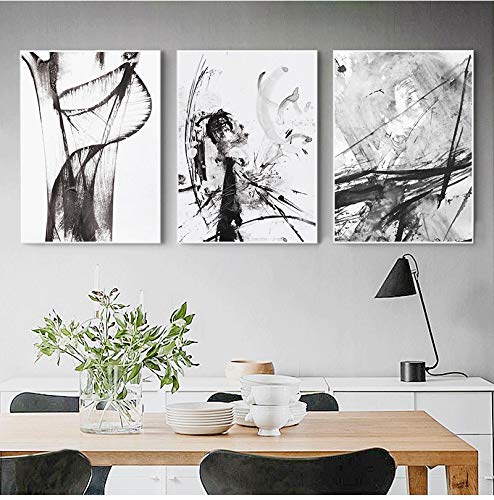Peinture encre de Chine splash abstrait pour décorer un salon moderne