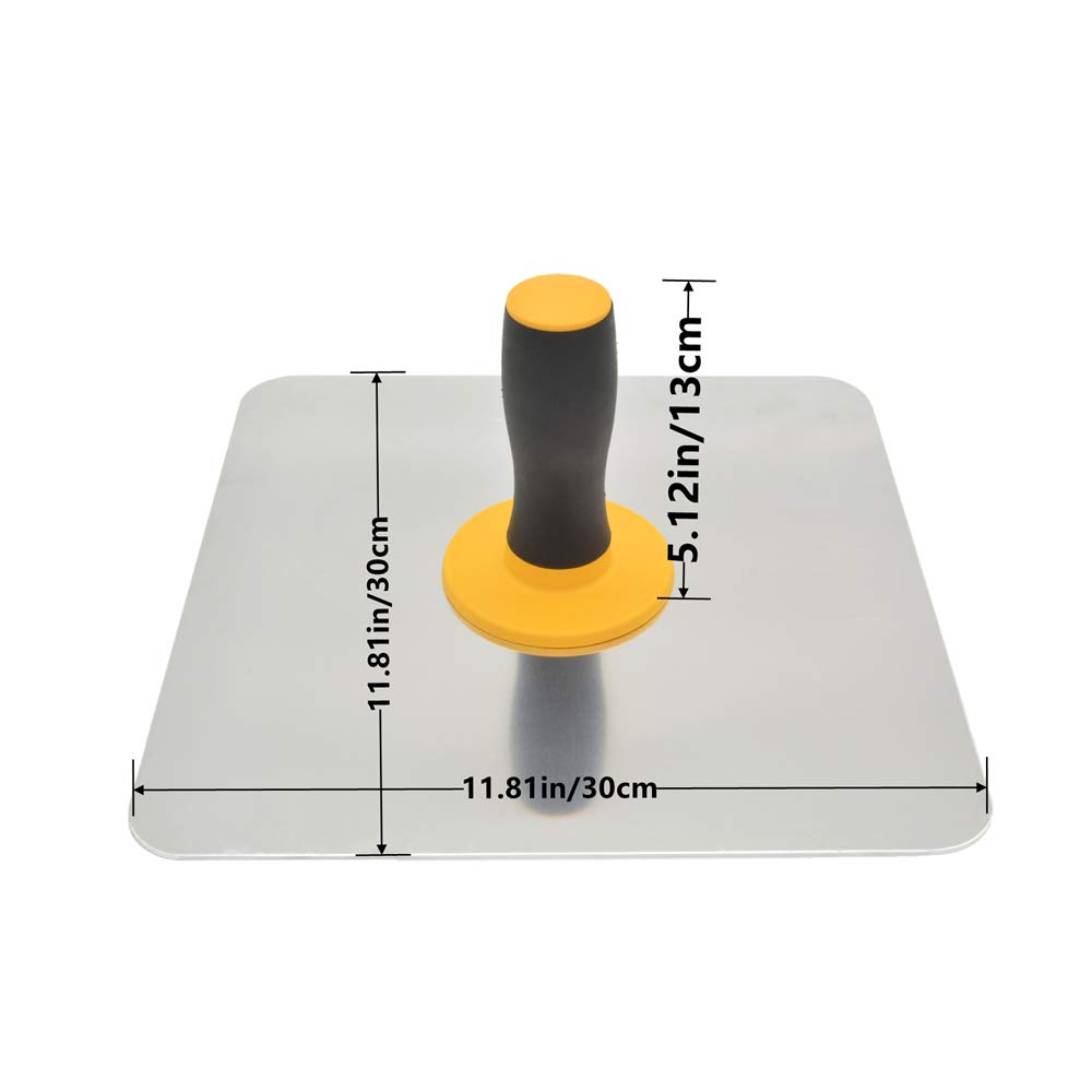 Placa de aluminio ligera de alta calidad para enyesar halcón con mango de agarre cómodo, 30,5 x 30,5 cm