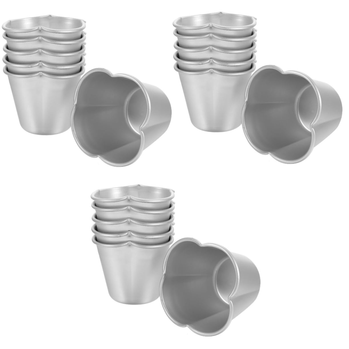 Amosfun Lot De 3 Moules À Muffins Antiadhésifs En Métal Pour La Cuisson Des Puddings Pour La Maison 6 Pièces X 3
