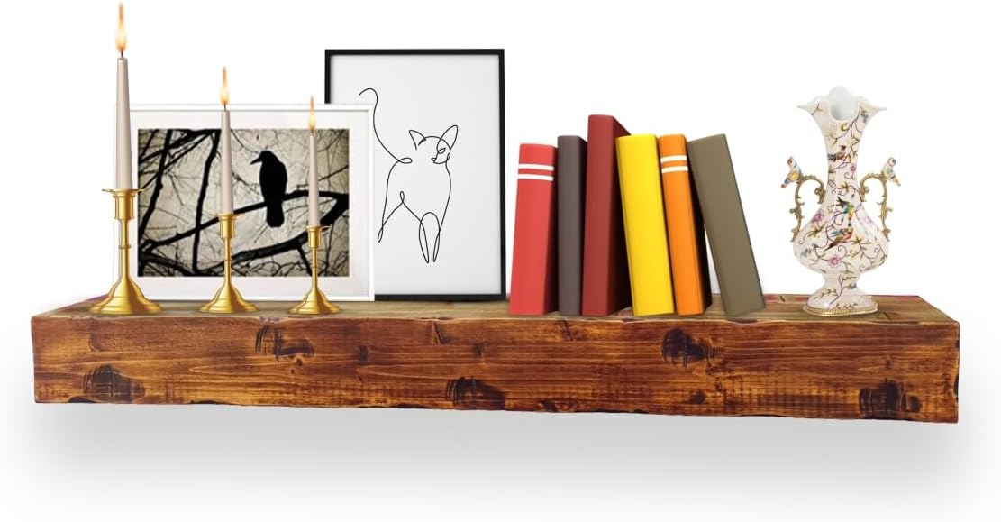 northbeam 60" Rustic Fireplace Mantel Shelf