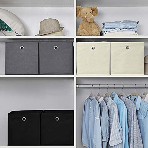 SONGMICS Aufbewahrungsboxen, 6er Set, Stoffboxen, Faltboxen, Würfel – Ansicht 6