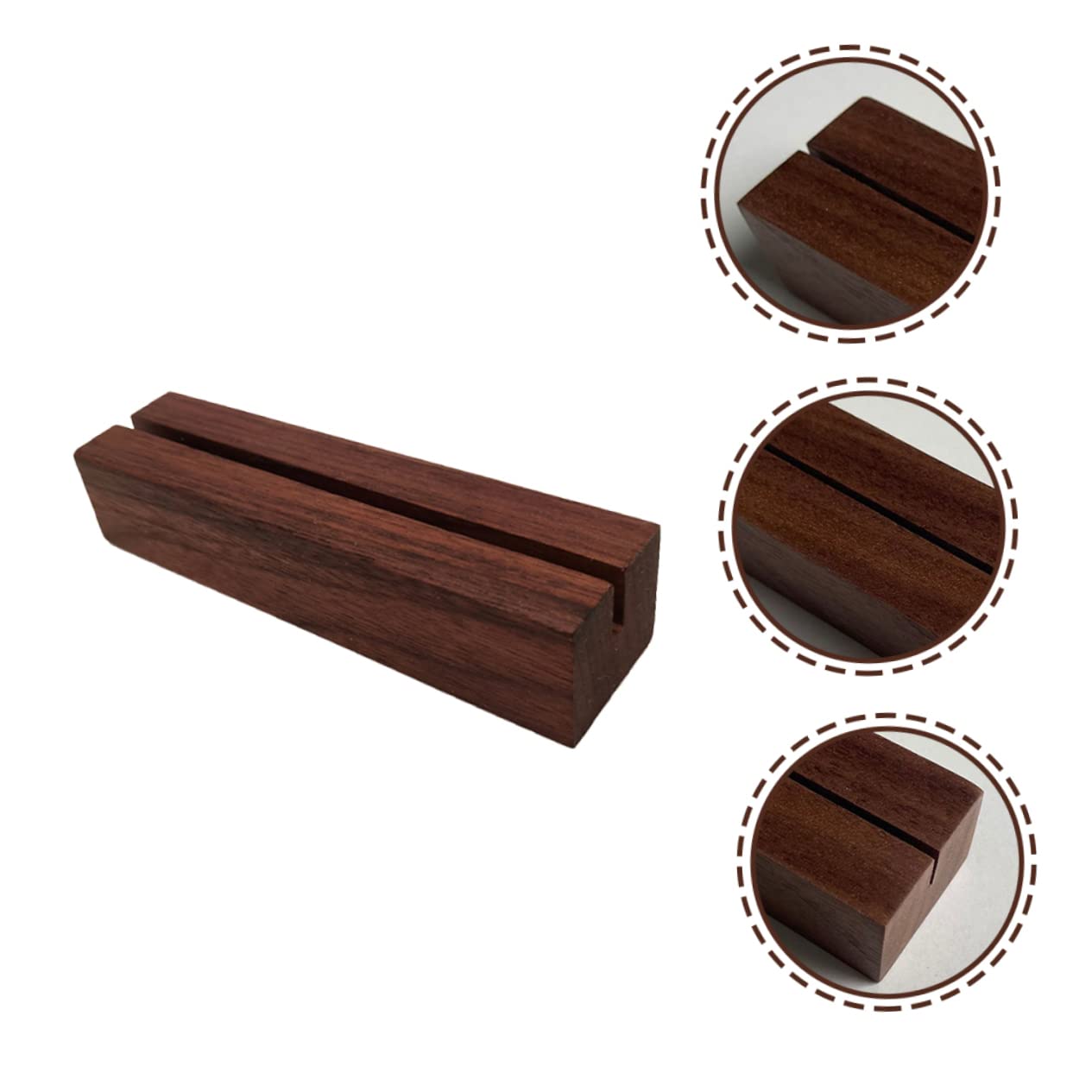 PRETYZOOM 48 Soportes De Madera para Tarjetas De Mesa Soporte para Fotos Soporte para Clip Números De Mesa Nombre para Mostrar Soporte De Escritorio Soporte para Números De Mesa