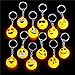 Produktbild German Trendseller® - 6 x LED Emoji Mix inkl. Anhänger  Blinklicht  Emoticons  Mitgebsel  Kindergeburtstag  6 Stück
