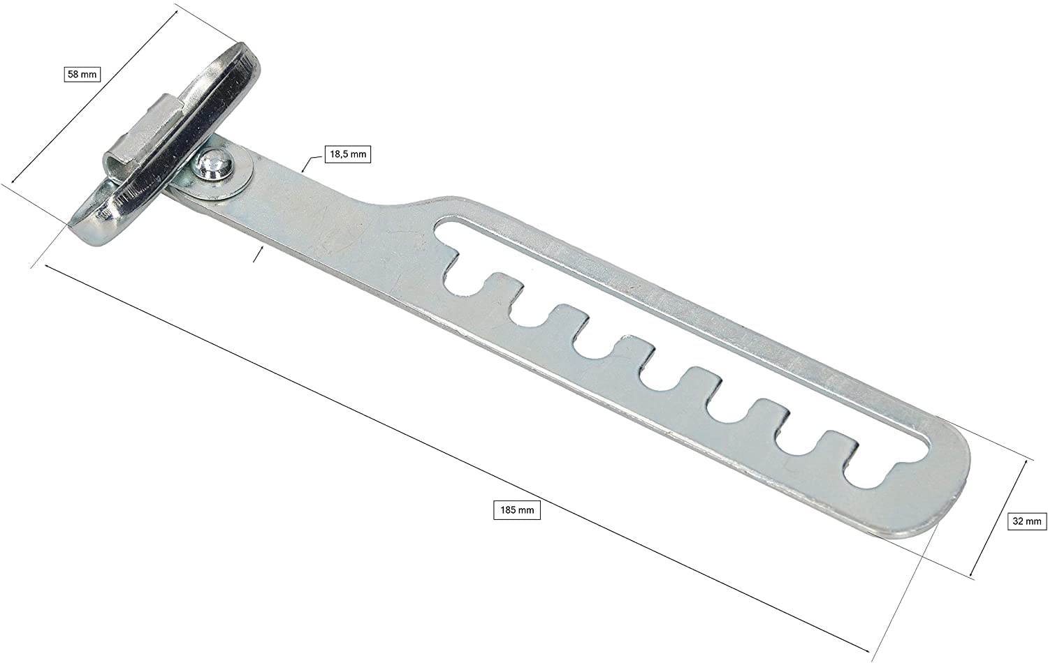 KOTARBAU® Zestaw 2 regulatorów przechyłu do okien, ochrona przed zatrzaśnięciem, rygiel okienny do regulacji otworu okiennego, stoper okienny, nożyce do wywrotki, kolor srebrny