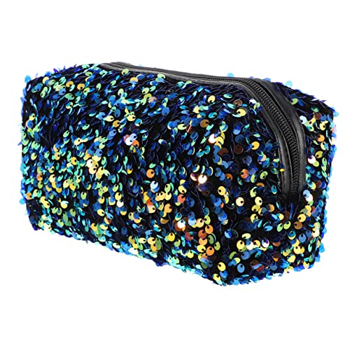 KAILIKETIY シー大容量ポータブル化粧バッグ 旅行用シーケン化粧ポーチ 軽量で使いやすい おしゃれな四角形デザイン レディース用 収納力抜群の多機能トイレタリーバッグ