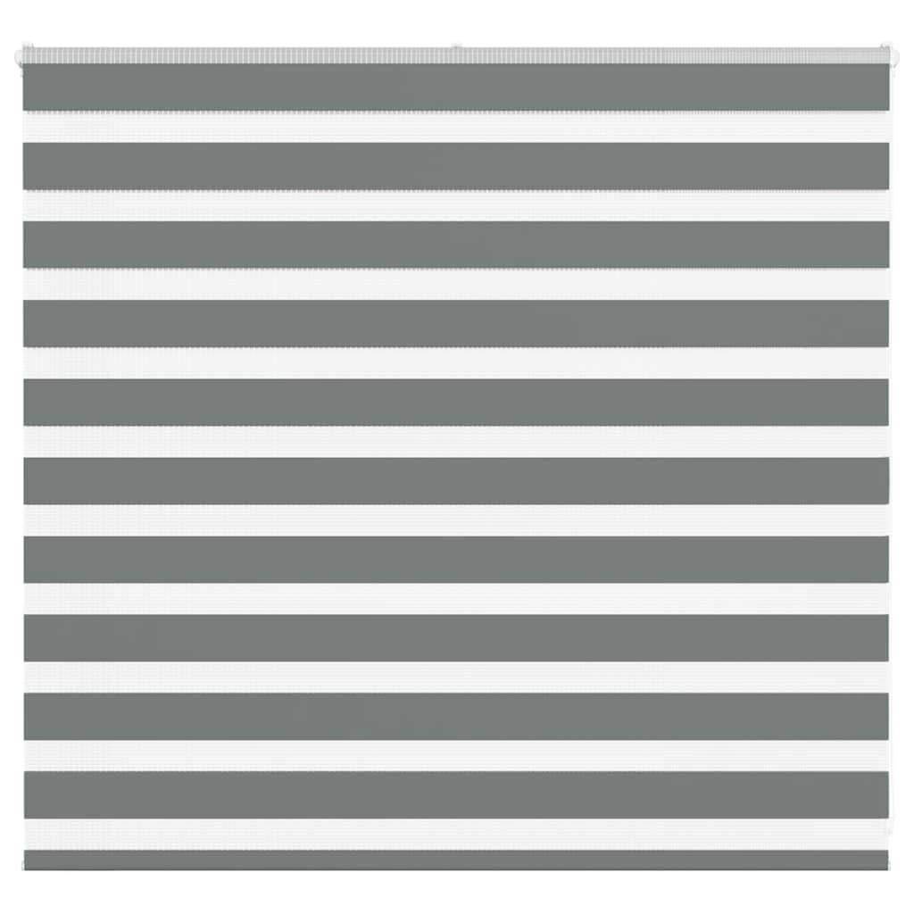 Zebra-Rollo, Dunkelgrau, 150,9 cm, Polyester | Blickdicht, 2 Montagemodi, Kindersicherung, höhenverstellbar
