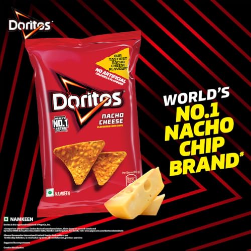 Image of Doritos Nacho Chips - Nacho Cheese Flavour - 51.4g(45g+6.4g) (Weight May Vary)