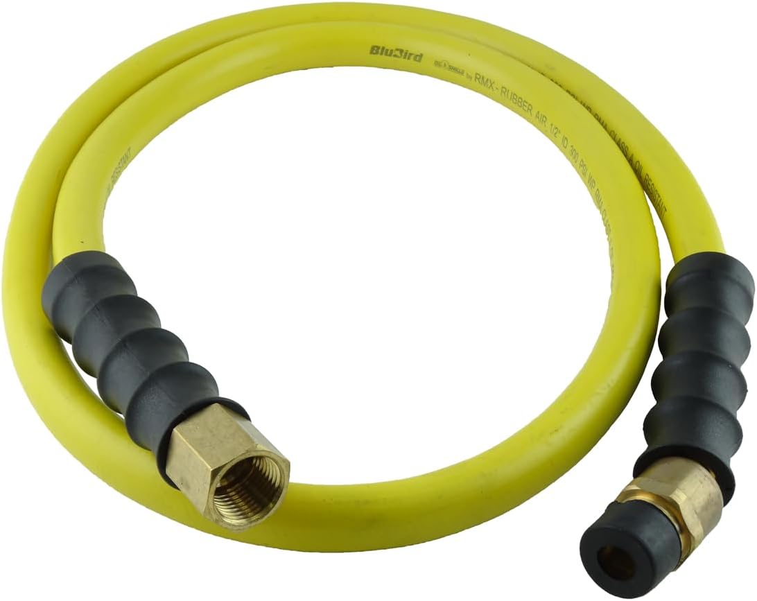 Oil Shield SnuOSer Whip Hose - Rubber (1/2" x 5') 1/2" M-NPT Ball Swivel - OSSR1205
