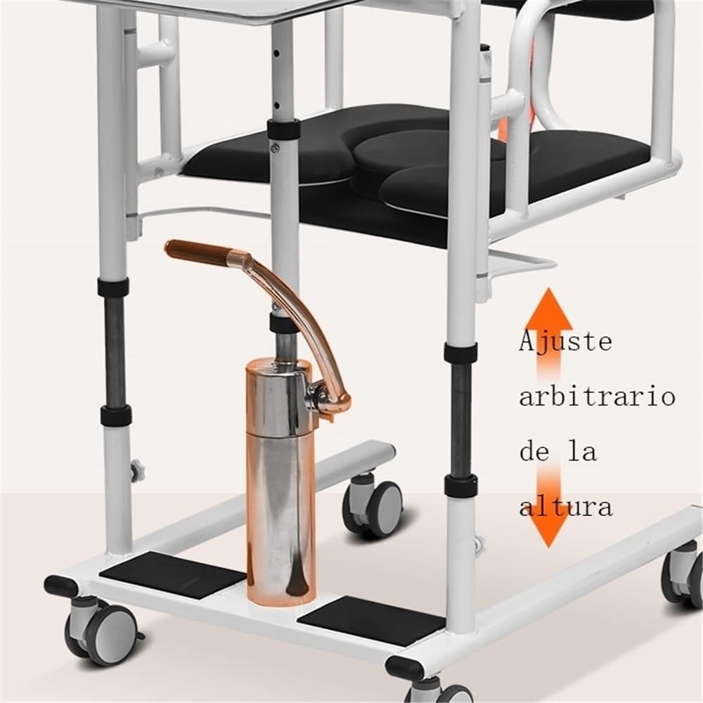 chodzik rollator Maszyna przemieszczająca, podparcie łóżka, pomoc domowa, hydrauliczne podnoszenie i opuszczanie dźwigu jezdnego Chodziki dla seniorów(Czarny)