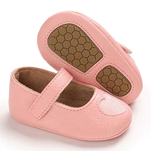 Image of MK MATT KEELY Baby Girl Shiny Mary Jane Lovely Baby Sandals Soft Sole Toddler Shoes First Walkers Crib Shoes