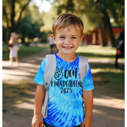 Kid Boy Girl Out Kindergarten 2025 Shirt School Graduation T-Shirt Summer Vacation Outfit Short Sleeve Tees Tops 5-7Y2