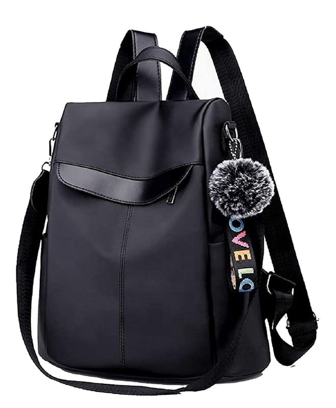 ANTI-THEFT BLACK BACKPACK CUM SHOULDER 