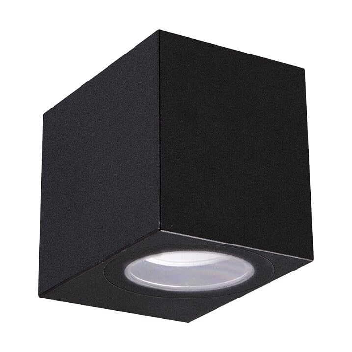 Applique extérieure carrée GU10 GAMP noir IP54 luminaire étanche pour ampoule 12W